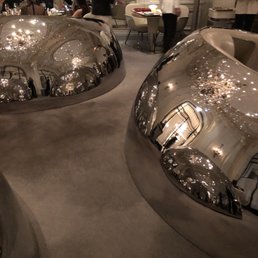 Cool chrome booths (there's only a limited amount in the dining room)