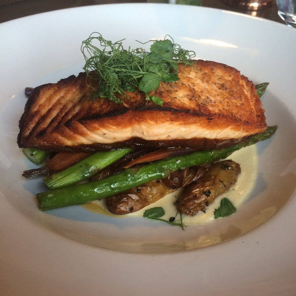 Bistro 72 - Pan seared salmon - American Near Me - Riverhead, New York Bistro 72 - Pan seared salmon - American Near Me - Riverhead, New York