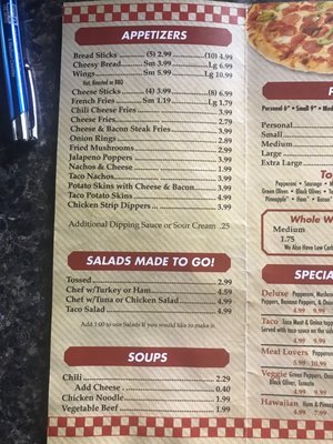 Menu photo 3 Short Stop Italian Restaurant Springfield, OH