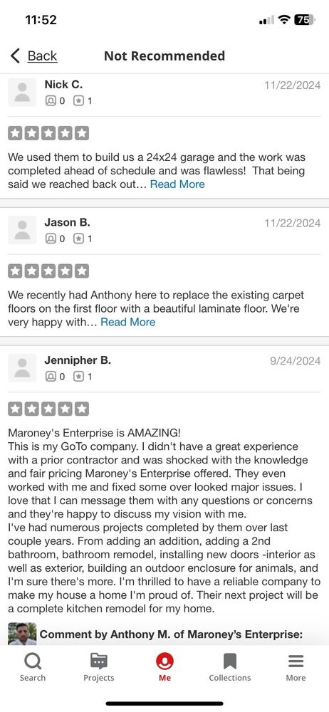 Slide of Maroney’s Enterprise