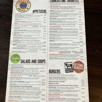 Cornerstone - Menu - American Near Me - Asheville, North Carolina
