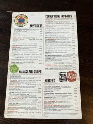 Menu photo 3 Cornerstone Asheville, NC