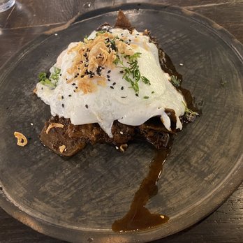 Claro - Chilaquiles: short rib, mole negro, fried egg, totopos, crema - Mexican Near Me - Brooklyn, New York