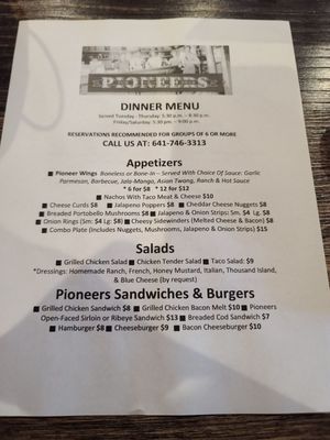 Menu photo 3 Pioneers Pub & Grub Casey, IA Menu photo 3 Pioneers Pub & Grub Casey, IA