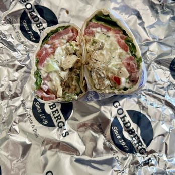 Goldbergs Famous Bagels - Greek Chicken Wrap - Bagels Near Me - Riverhead, New York Goldbergs Famous Bagels - Greek Chicken Wrap - Bagels Near Me - Riverhead, New York