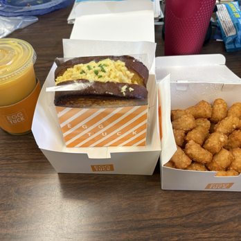 Egg Tuck - Egg Sandwich tots and OJ - Breakfast & Brunch Near Me - Northridge, California Egg Tuck - Egg Sandwich tots and OJ - Breakfast & Brunch Near Me - Northridge, California