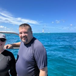 Key Dives - View of the lighthouse at alligator reef ball zero. The water was awesome!