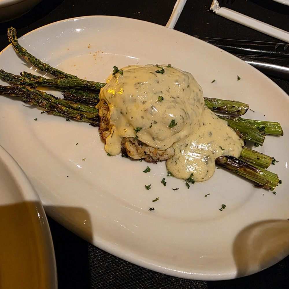 Cornelio’s Steak House - Crab Oscar style with asparagus - Steakhouses Near Me - Rancho Cucamonga, California