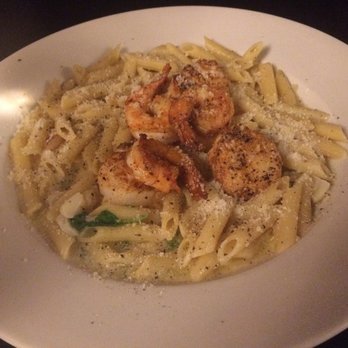 Toscana - Grilled Shrimp and Scallops served on Penne. It was dressed in a simple sauce made from Chardonnay wine and lemon juice. - Italian Near Me - Cooperstown, New York