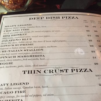 Gino's East - South Loop - Menu - Pizza Near Me - Chicago, Illinois Gino's East - South Loop - Menu - Pizza Near Me - Chicago, Illinois