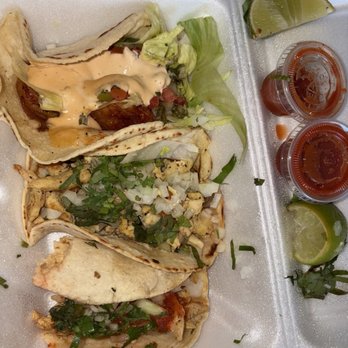 2 Spicy Burritos - Shrimp & chicken tacos - Tex-Mex Near Me - Lawrenceville, Georgia