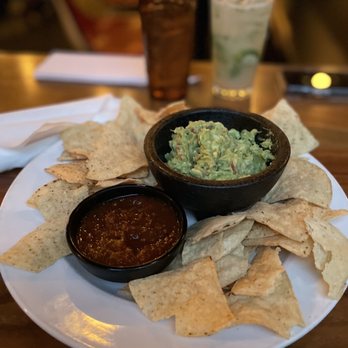 Luna Maya - chips and guacamole on a plate - Mexican Near Me - Norfolk, Virginia
