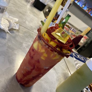 Dona Leti’s - Large Mangonada- $7. Anywhere else this would 12-15 dollars - Mexican Near Me - Houston, Texas Dona Leti’s - Large Mangonada- $7. Anywhere else this would 12-15 dollars - Mexican Near Me - Houston, Texas