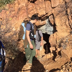 El Paso Tin Mines Hike - Our group coming out of the mines