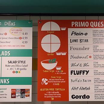 Dillas Quesadillas - Menu - Fast Food Near Me - Forney, Texas