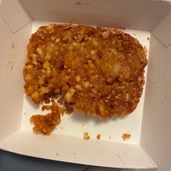Jack in the Box - That girl working tonight should be ashamed of herself. Look at the Hash brown she gave me. I've never seen one this overly cooked before. - Burgers Near Me - Los Angeles, California Jack in the Box - That girl working tonight should be ashamed of herself. Look at the Hash brown she gave me. I've never seen one this overly cooked before. - Burgers Near Me - Los Angeles, California