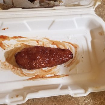 Fire Wings - Davis - Ordered chicken strips online, got these things. Looks like school chicken fingers. - Chicken Wings Near Me - Davis, California
