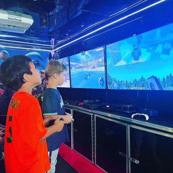 The Big Game Truck - Birthday boy and friends playing! - Game Truck Rental Near Me