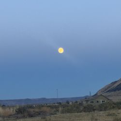 Summer Lake Hot Springs - Full moon from outside adobe cabin