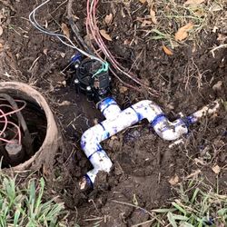 Memelandscaping - Had to put new pipe in and reconnect electrical to replace valve
