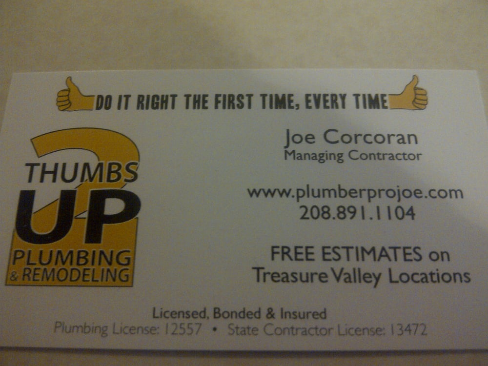 Slide of 2 Thumbs Up Plumbers & Remodelers