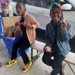 Max and Malcolm enjoying an after school treat. Max and Malcolm enjoying an after school treat.