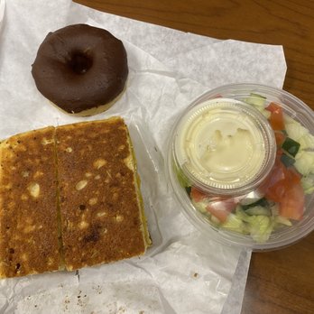 Haven on Earth - Grilled Cheese on rosemary bread, side salad, and a donut - Delis Near Me - Sparks, Nevada