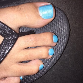 Nail Spa - Pedicure Choice #2 on their menu. Toes are a bit better than hands. big toe not really painted properly - Nail Salons Near Me - Brandon, Florida