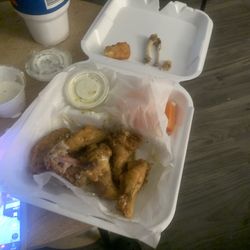 Wings Express - Ordered hot wings, this is what I got.