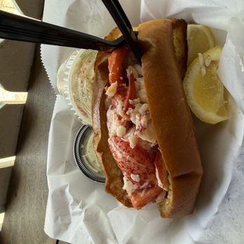 DJ's Clam Shack - Lobster roll w/ dressing on side. - Seafood Near Me - Key West, Florida DJ's Clam Shack - Lobster roll w/ dressing on side. - Seafood Near Me - Key West, Florida
