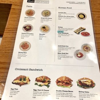 Brian's Coffee Roasters - Menu 5/2023 - Coffee Roasteries Near Me - Carrollton, Texas