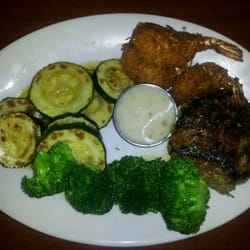 Ruby Tuesday - Petite sirloin with coconut shrimp