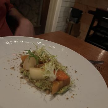 Ariete - Farmer goat cheese espuma, veggies, and pepita - New American Near Me - Miami, Florida