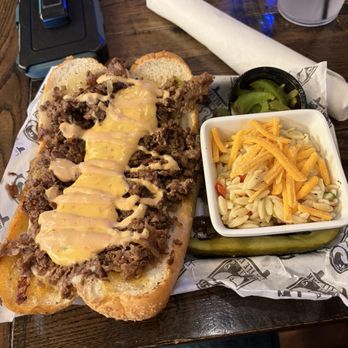 The Cattle Car - Pennsylvania with orzo pasta salad - Burgers Near Me - Clover, South Carolina The Cattle Car - Pennsylvania with orzo pasta salad - Burgers Near Me - Clover, South Carolina