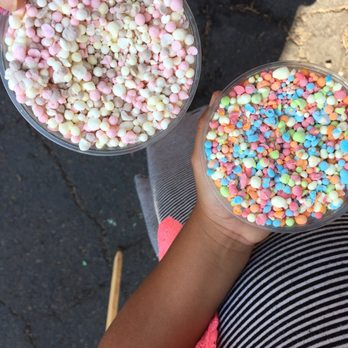 Tulelake Butte Valley Fair - Dipping Dots was so delicious! Banana split left and rainbow right! Banana split had strawberry , banana & chocolate - Festivals Near Me - Tulelake, California Tulelake Butte Valley Fair - Dipping Dots was so delicious! Banana split left and rainbow right! Banana split had strawberry , banana & chocolate - Festivals Near Me - Tulelake, California