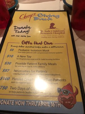 Menu photo 4 Chuy's Southlake, TX