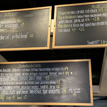 Bistro 23 - menus on a blackboard in a restaurant - New American Near Me - Portland, Oregon
