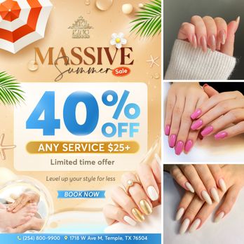 Kings Nails Spa - MASSIVE SUMMER SALE AT KING NAIL & SPA! - Nail Salons Near Me - Temple, Texas Kings Nails Spa - MASSIVE SUMMER SALE AT KING NAIL & SPA! - Nail Salons Near Me - Temple, Texas