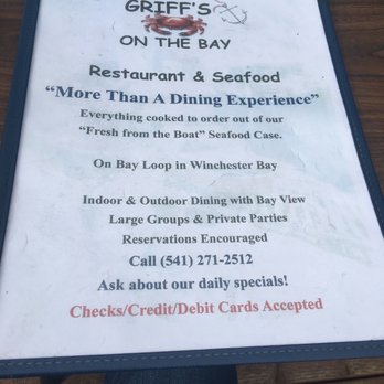 Griff's On the Bay - Seafood Near Me - Winchester Bay, Oregon