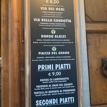 Budellino - Menu outside - Wine Bars Near Me - Florence, FI