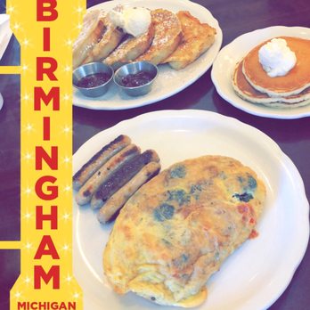 Original Pancake House - Vegetable omelette w/side of sausages, French toast with strawberry preserves, and pancakes! All very good! - Breakfast & Brunch Near Me - Birmingham, Michigan Original Pancake House - Vegetable omelette w/side of sausages, French toast with strawberry preserves, and pancakes! All very good! - Breakfast & Brunch Near Me - Birmingham, Michigan