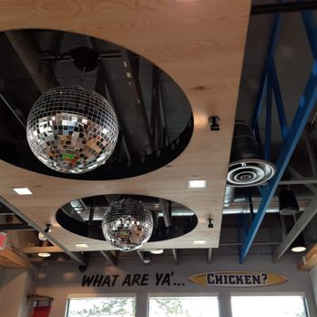 Raising Cane's Chicken Fingers - My first time at any RC, are these disco balls at other locs too? Does this place turn into a club at night? Lol - Chicken Shop Near Me - Mililani, Hawaii