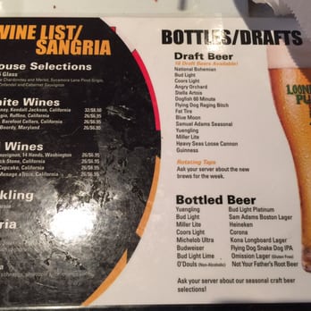 Looney's Pub - Drinks menu - American Near Me - College Park, Maryland