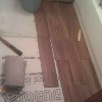 Snap On Tile Floor Just Snap And Grout Yelp