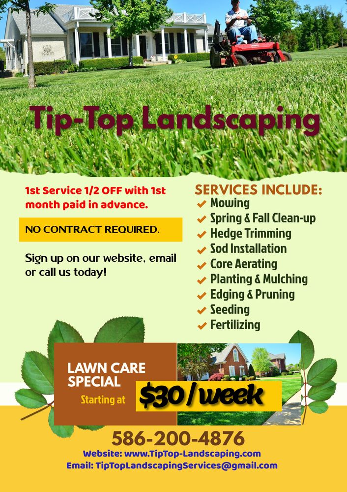 TIPTOP LANDSCAPING Updated September 2024 Sterling Heights