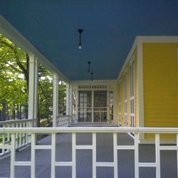 The N On Mountain Spring Lake - Main House porch being cleaned before opening.