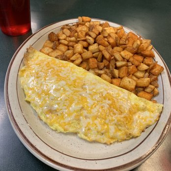 Egg Works - Cheese omelette with home fries - Breakfast & Brunch Near Me - Las Vegas, Nevada