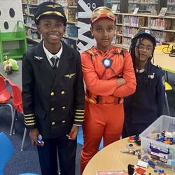 Inglewood Public Library - Captain Denali Mr. incredible Peace Officer Kelli. Inglewood library has Candy on Halloween.