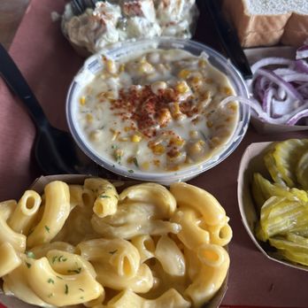 Terry Black's Barbecue - Mac and Cheese, Creamed Corn, Potato Salad - Barbeque Near Me - Lockhart, Texas