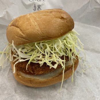 Katsu Burger - Tokyo Classic Burger ordered without red onion - Burgers Near Me - Seattle, Washington